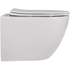 Подвесной безободковый унитаз с сиденьем микролифт Abber Bequem AC1100MW
