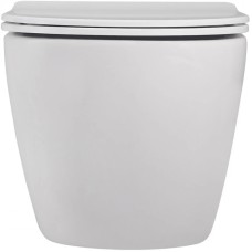 Подвесной безободковый унитаз с сиденьем микролифт Abber Bequem AC1100MW