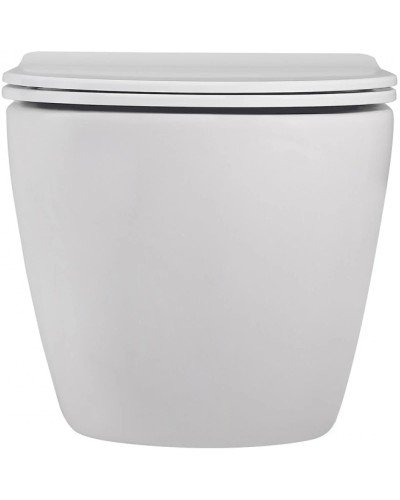 Подвесной безободковый унитаз с сиденьем микролифт Abber Bequem AC1100MW