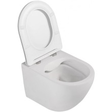 Подвесной безободковый унитаз с сиденьем микролифт Abber Bequem AC1100MW
