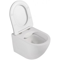 Подвесной безободковый унитаз с сиденьем микролифт Abber Bequem AC1100MW