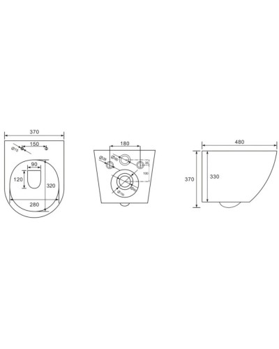 Подвесной безободковый унитаз с сиденьем микролифт Abber Bequem AC1100MW