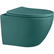 Подвесной безободковый унитаз с сиденьем микролифт Abber Bequem AC1101MBG