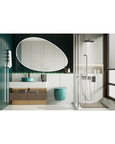 Подвесной безободковый унитаз с сиденьем микролифт Abber Bequem AC1101MBG