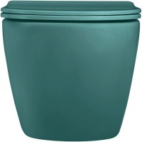 Подвесной безободковый унитаз с сиденьем микролифт Abber Bequem AC1101MBG