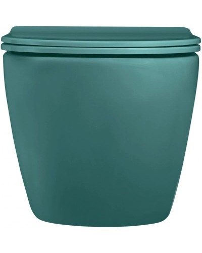 Подвесной безободковый унитаз с сиденьем микролифт Abber Bequem AC1101MBG