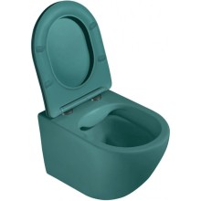 Подвесной безободковый унитаз с сиденьем микролифт Abber Bequem AC1101MBG