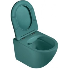 Подвесной безободковый унитаз с сиденьем микролифт Abber Bequem AC1101MBG