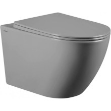 Подвесной безободковый унитаз с сиденьем микролифт Abber Bequem AC1103MG