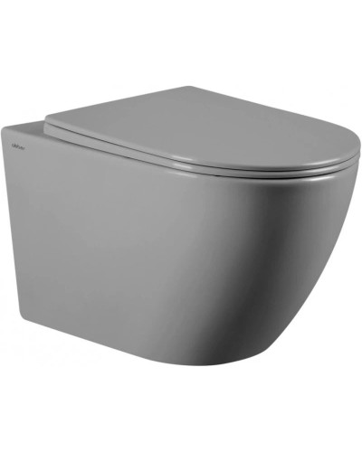 Подвесной безободковый унитаз с сиденьем микролифт Abber Bequem AC1103MG