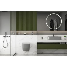 Подвесной безободковый унитаз с сиденьем микролифт Abber Bequem AC1103MG