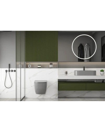 Подвесной безободковый унитаз с сиденьем микролифт Abber Bequem AC1103MG