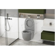 Подвесной безободковый унитаз с сиденьем микролифт Abber Bequem AC1103MG