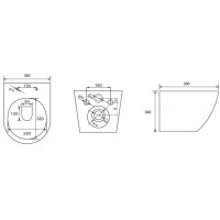 Подвесной безободковый унитаз с сиденьем микролифт Abber Bequem AC1103MG