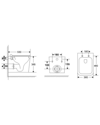 Подвесной безободковый унитаз с сиденьем микролифт Vincea Q-Line VT1-12T