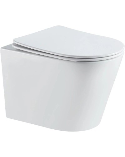 Подвесной безободковый унитаз с сиденьем микролифт Vincea Piatti VT1-11T