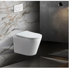 Подвесной безободковый унитаз с сиденьем микролифт Vincea Piatti VT1-11T