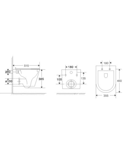 Подвесной безободковый унитаз с сиденьем микролифт Vincea Piatti VT1-11T
