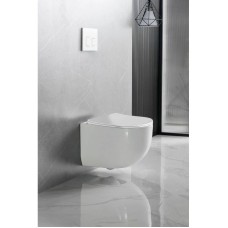 Подвесной безободковый унитаз с сиденьем микролифт Vincea Globo VT1-52T