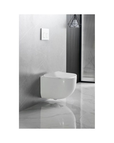 Подвесной безободковый унитаз с сиденьем микролифт Vincea Globo VT1-52T