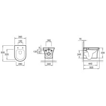 Подвесной безободковый унитаз Jacob Delafon Aleo EDAH132-0