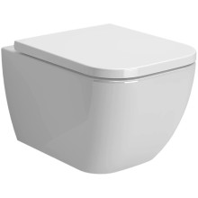 Унитаз подвесной Ambassador Forsa 243K19002RS безободковый, с сиденьем микролифт, белый глянец