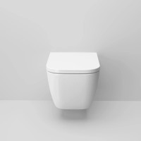 Унитаз подвесной Ambassador Forsa 243K19002RS безободковый, с сиденьем микролифт, белый глянец