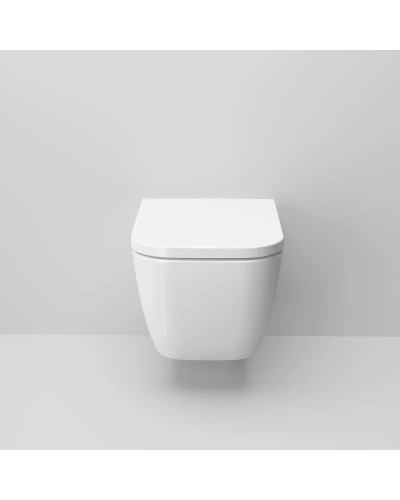 Унитаз подвесной Ambassador Forsa 243K19002RS безободковый, с сиденьем микролифт, белый глянец