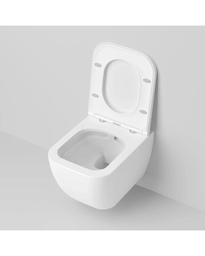 Унитаз подвесной Ambassador Forsa 243K19002RS безободковый, с сиденьем микролифт, белый глянец