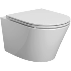 Унитаз подвесной Ambassador Ritz 233K19003RS безободковый, с сиденьем микролифт, белый глянец