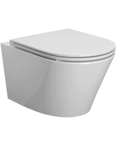 Унитаз подвесной Ambassador Ritz 233K19003RS безободковый, с сиденьем микролифт, белый глянец