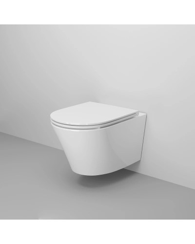 Унитаз подвесной Ambassador Ritz 233K19003RS безободковый, с сиденьем микролифт, белый глянец