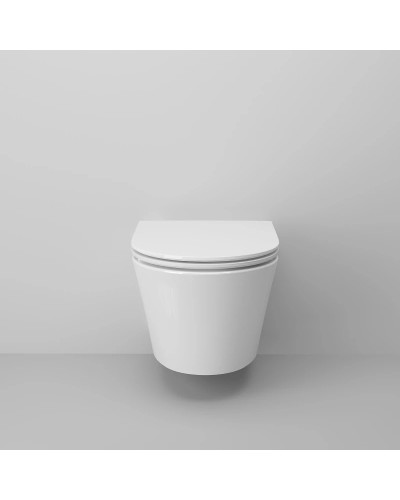 Унитаз подвесной Ambassador Ritz 233K19003RS безободковый, с сиденьем микролифт, белый глянец