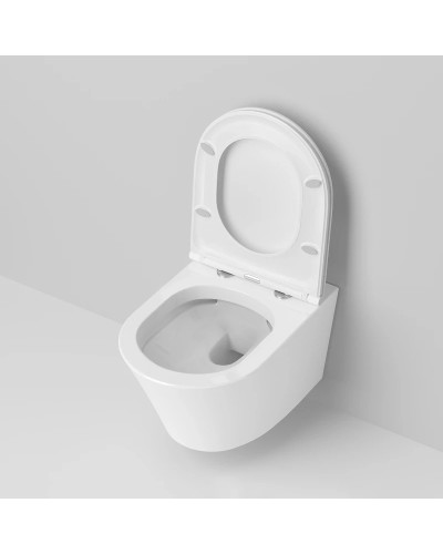 Унитаз подвесной Ambassador Ritz 233K19003RS безободковый, с сиденьем микролифт, белый глянец