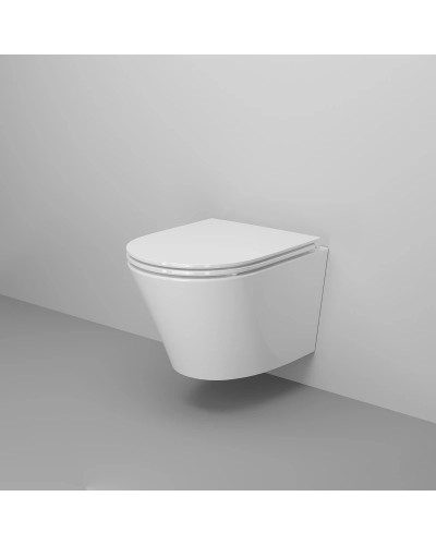 Унитаз подвесной Ambassador Ritz 233K19004RS безободковый, с сиденьем микролифт, белый глянец