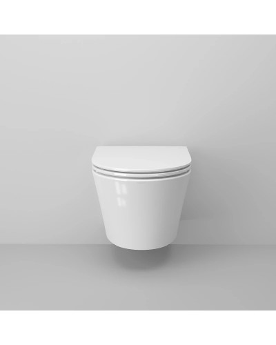 Унитаз подвесной Ambassador Ritz 233K19004RS безободковый, с сиденьем микролифт, белый глянец