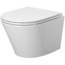 Унитаз подвесной Ambassador Ritz 233K19004RS безободковый, с сиденьем микролифт, белый глянец