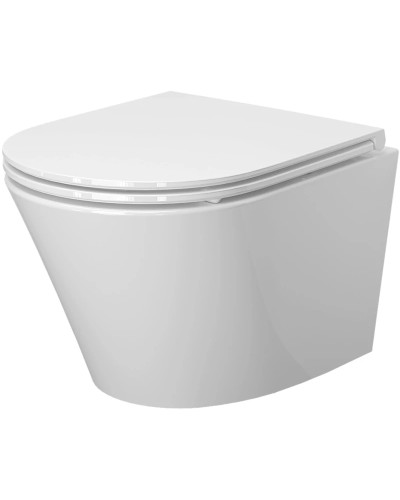 Унитаз подвесной Ambassador Ritz 233K19004RS безободковый, с сиденьем микролифт, белый глянец