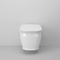 Унитаз подвесной Ambassador Royal 263K19002RS безободковый, с сиденьем микролифт, белый глянец