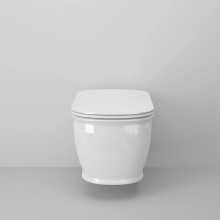 Унитаз подвесной Ambassador Royal 263K19002RS безободковый, с сиденьем микролифт, белый глянец