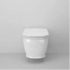 Унитаз подвесной Ambassador Royal 263K19002RS безободковый, с сиденьем микролифт, белый глянец