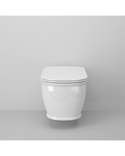 Унитаз подвесной Ambassador Royal 263K19002RS безободковый, с сиденьем микролифт, белый глянец