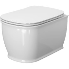 Унитаз подвесной Ambassador Royal 263K19002RS безободковый, с сиденьем микролифт, белый глянец