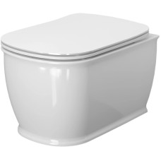 Унитаз подвесной Ambassador Royal 263K19002RS безободковый, с сиденьем микролифт, белый глянец