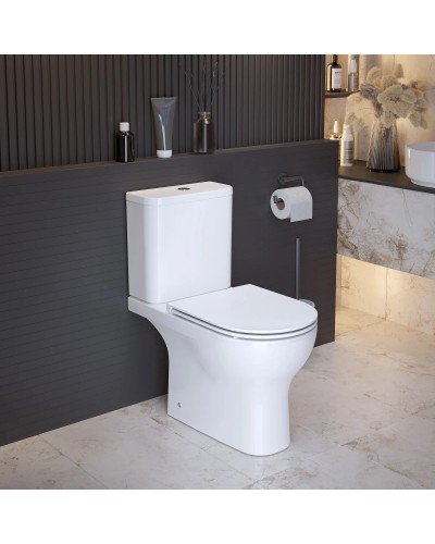 Унитаз-компакт безободковый с сиденьем микролифт Ambassador Abner 107K19001RS