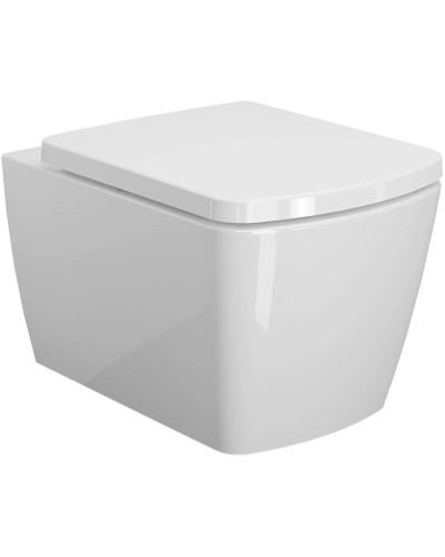 Унитаз подвесной Ambassador Kingston 143K19003RS безободковый, с сиденьем микролифт, белый глянец