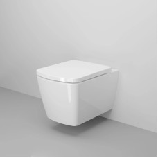 Унитаз подвесной Ambassador Kingston 143K19003RS безободковый, с сиденьем микролифт, белый глянец