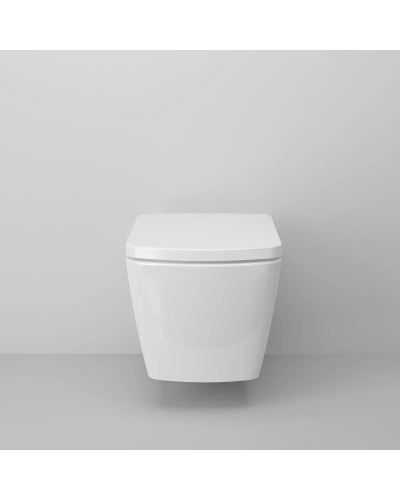 Унитаз подвесной Ambassador Kingston 143K19003RS безободковый, с сиденьем микролифт, белый глянец