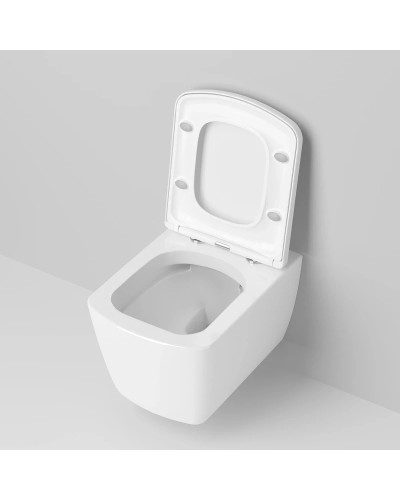 Унитаз подвесной Ambassador Kingston 143K19003RS безободковый, с сиденьем микролифт, белый глянец