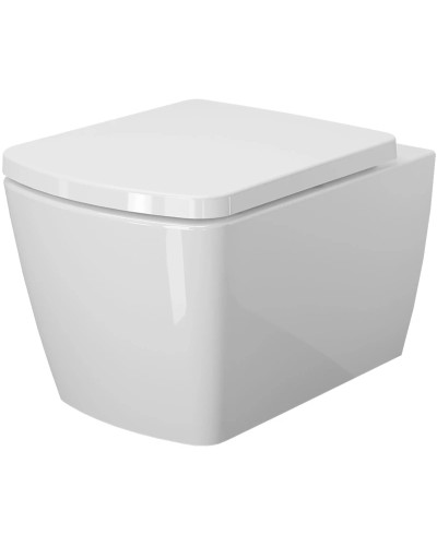 Унитаз подвесной Ambassador Kingston 143K19003RS безободковый, с сиденьем микролифт, белый глянец